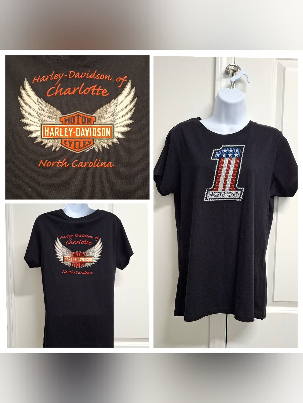 Women’s T-shirt Harley Davidson Of Charlotte North Carolina Size L